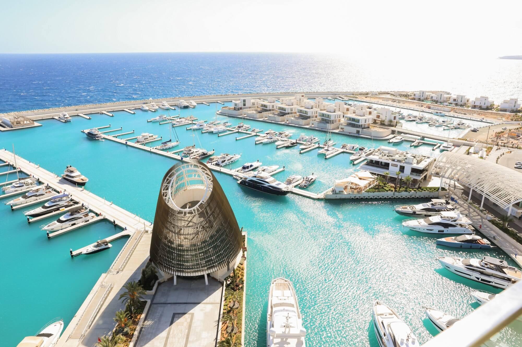 Luxury yacht marina in Cyprus